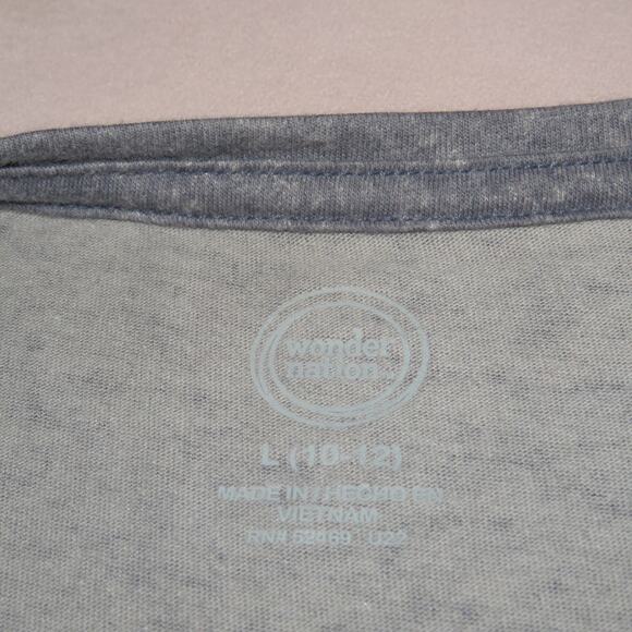 Wonder Nation Gray “LOVE” Tie Front Girls Short Sleeve T-Shirt - Picture 5 of 7